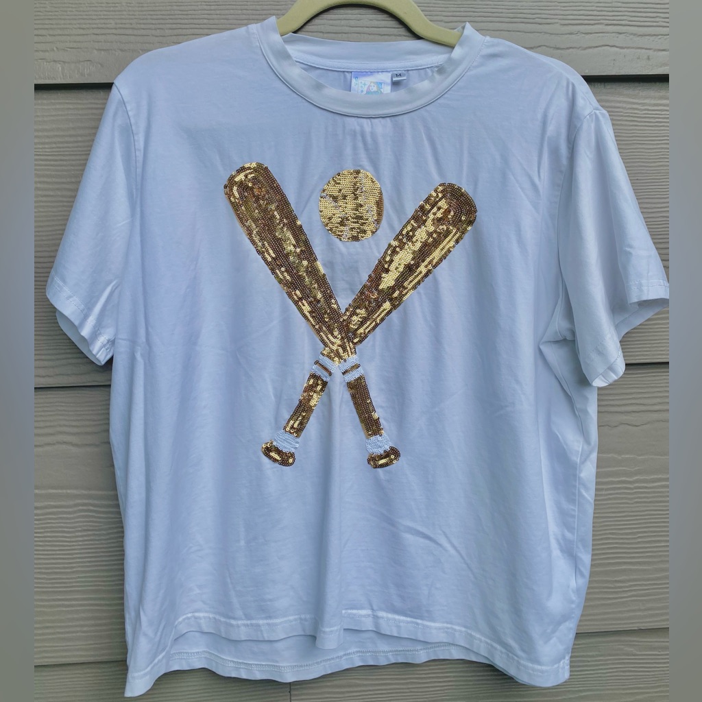 Queen Of Sparkles Gold Baseball Shirt